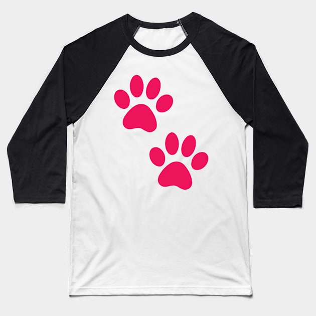 cat foot Baseball T-Shirt by amer zain